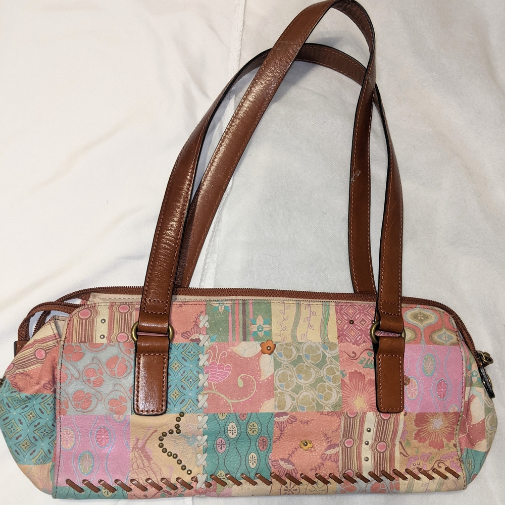 Fossil Multicolor Patchwork Leather Shoulder Bag - image 1